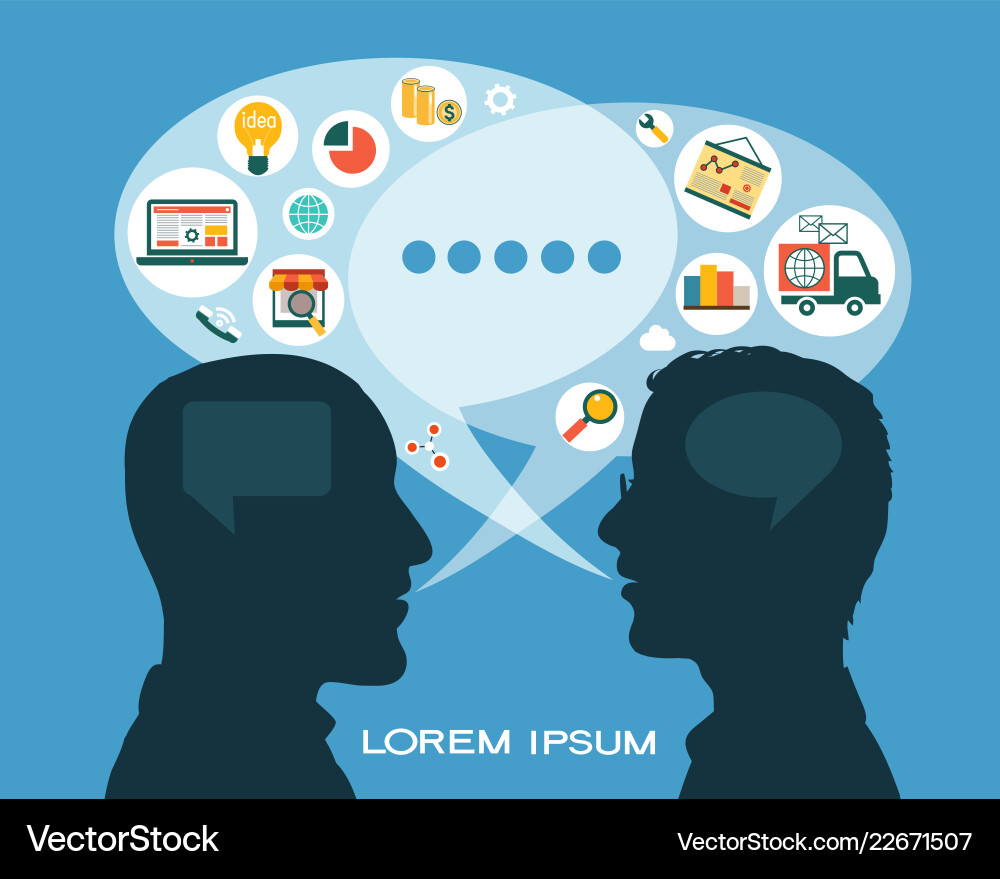 Business communication Business communication vector image