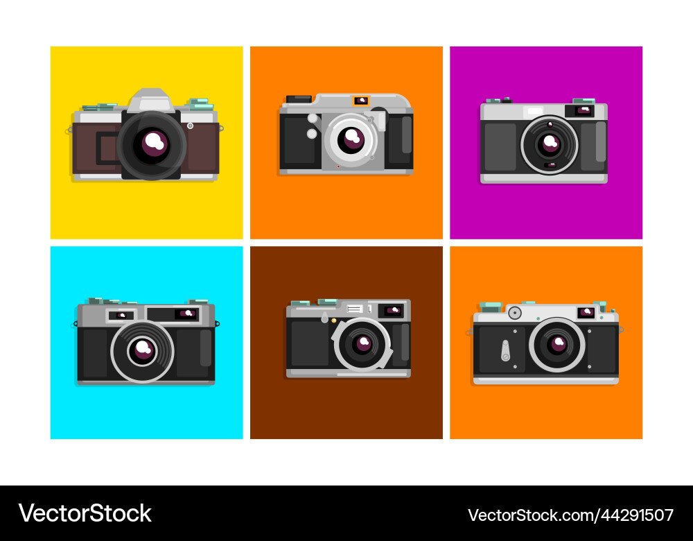 Camera as optical instrument for capturing image Vector Image