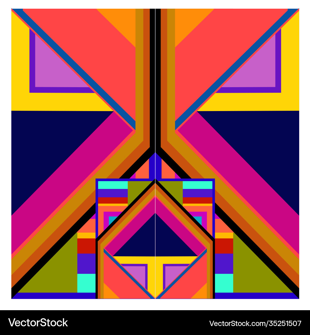 Colorful geometric and curve background pattern Vector Image