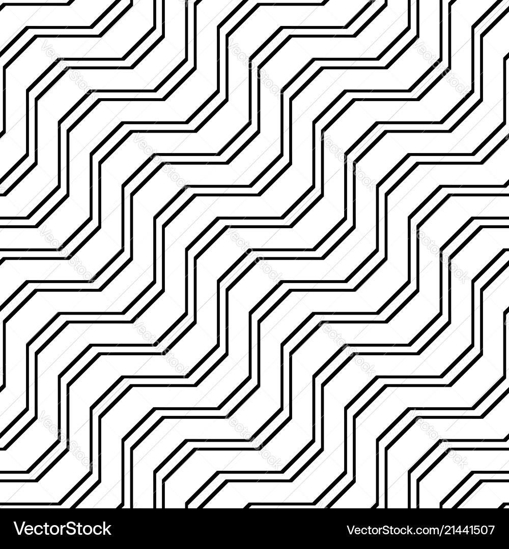 Design seamless monochrome zigzag pattern Vector Image