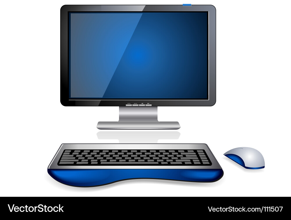 Desktop Workstation Setup vector image