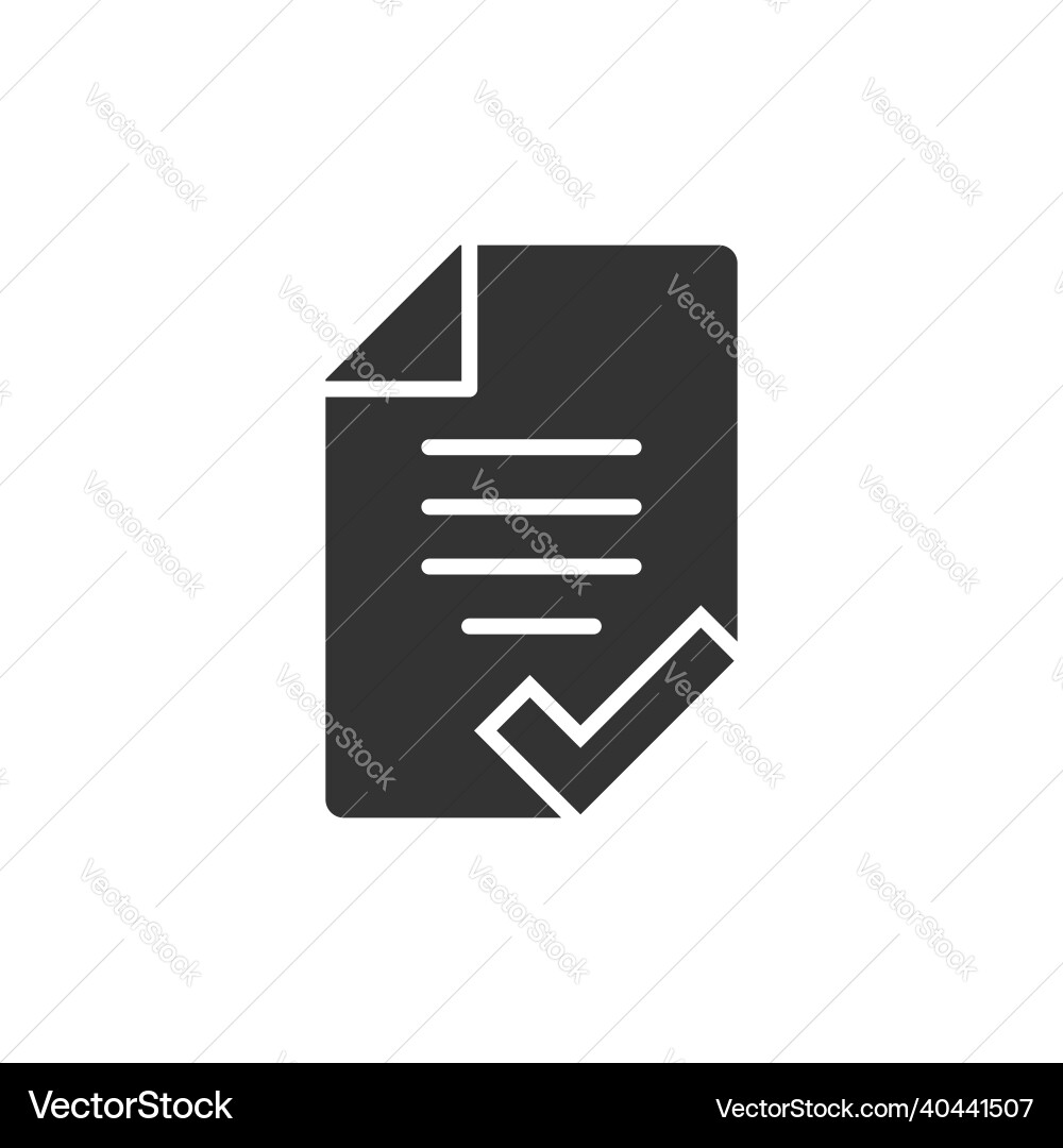 Document checklist icon in flat style report Vector Image