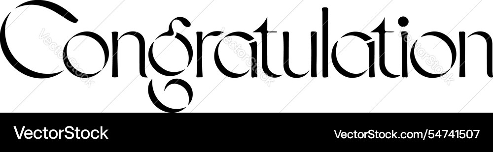 Elegant congratulations typography Royalty Free Vector Image
