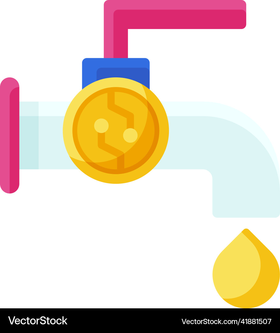 Faucet icon crypto related – Royalty-Free Vector | VectorStock