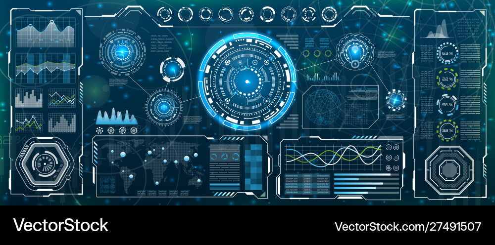 Futuristic Business HUD Interface vector image