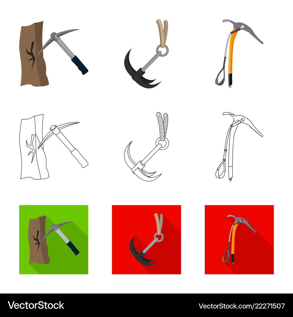 Isolated object of mountaineering and peak symbol vector image