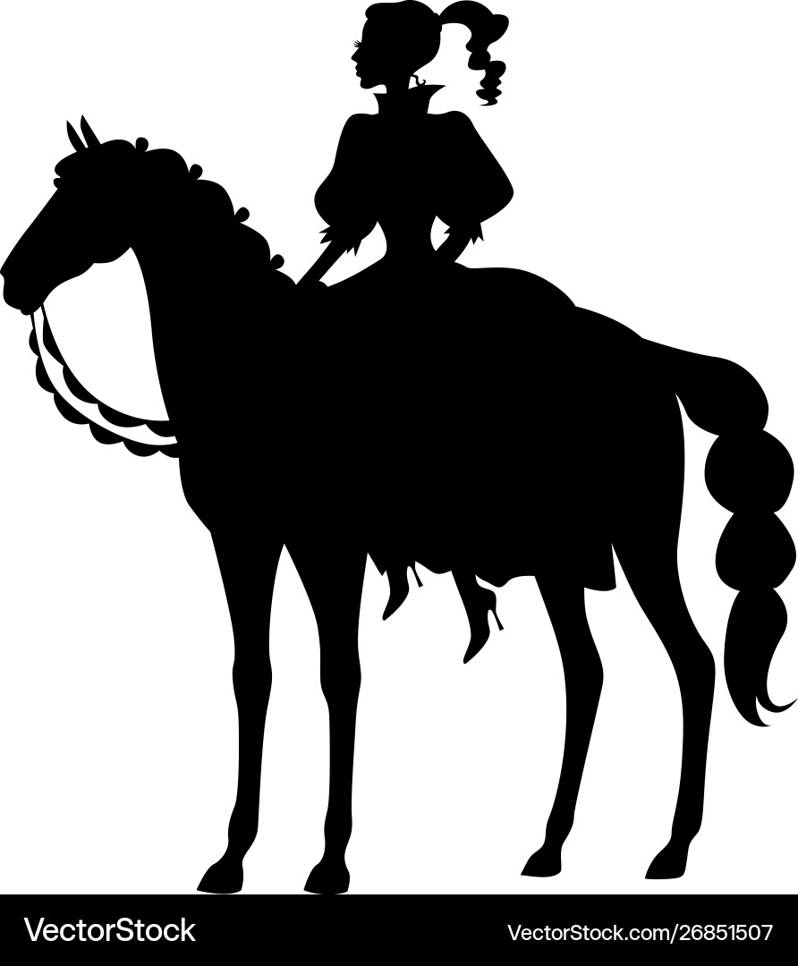 Lady girl riding a horse Vector Image