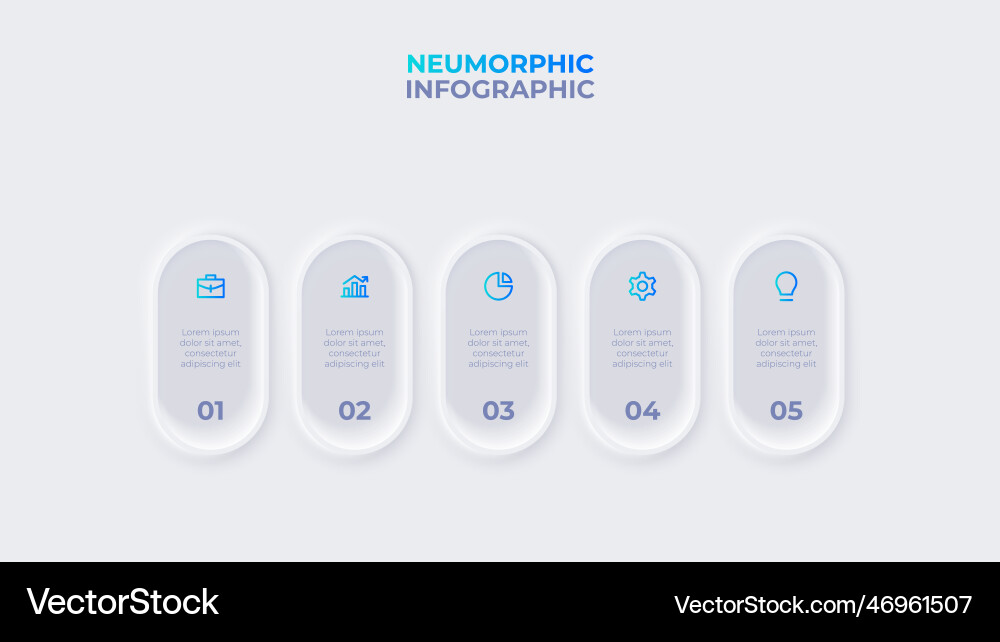 Light neumorphic rounded elements placed Light neumorphic rounded elements placed vector image