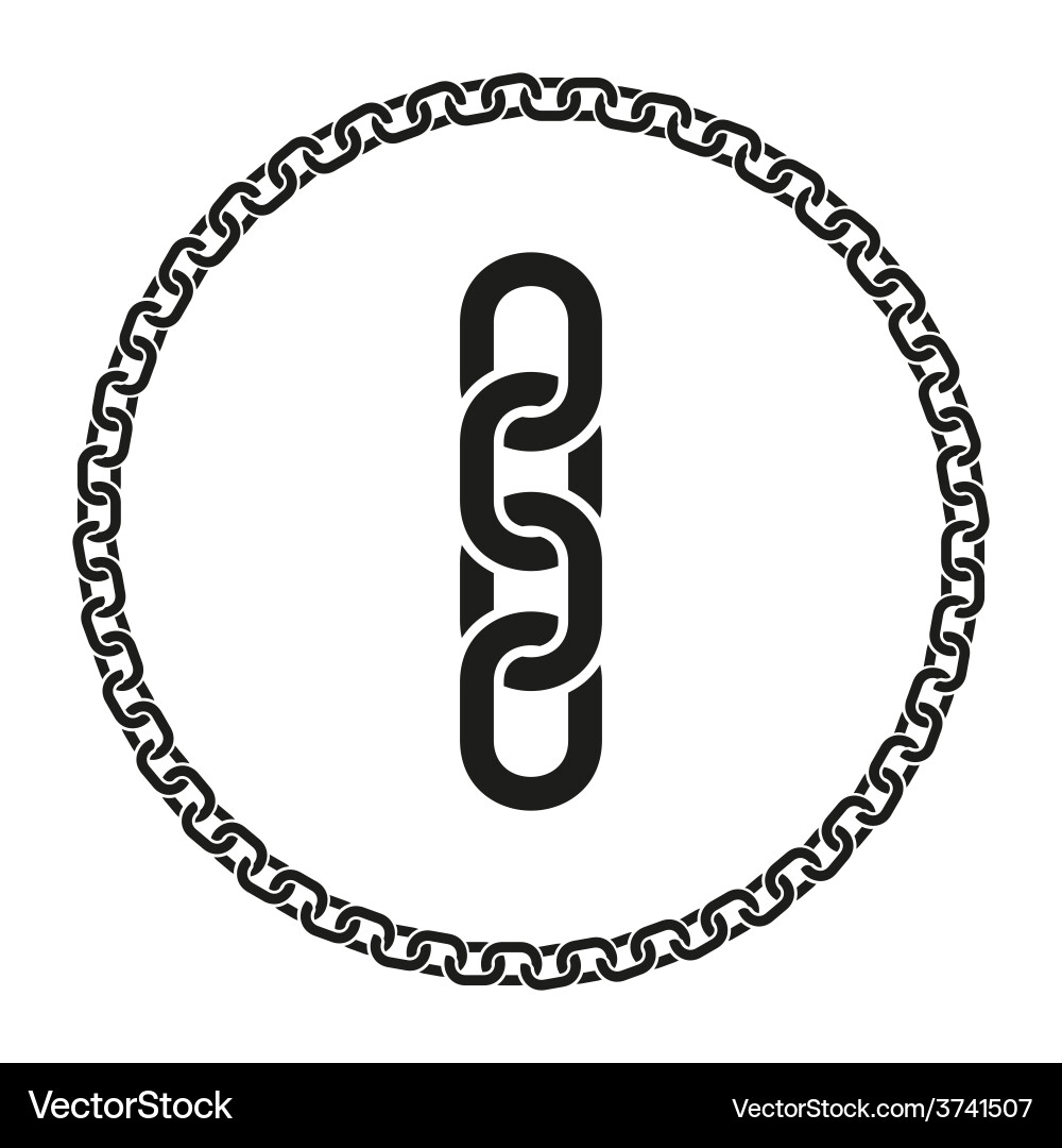 Metallic Chain Circle Seamless Loop vector image