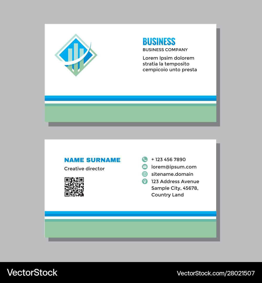 Modern Business Card Template Vector Image