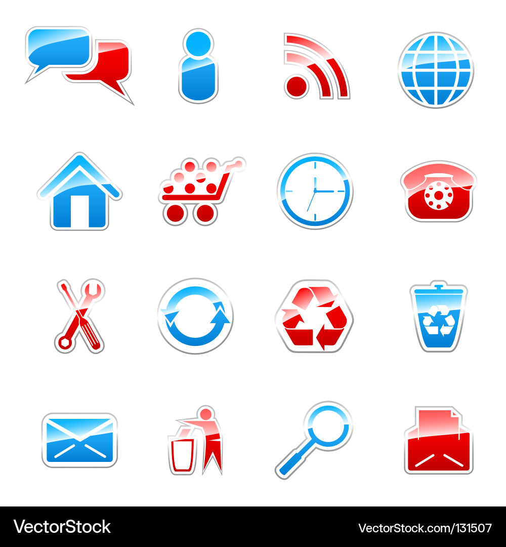 Modern Web Icon Set vector image