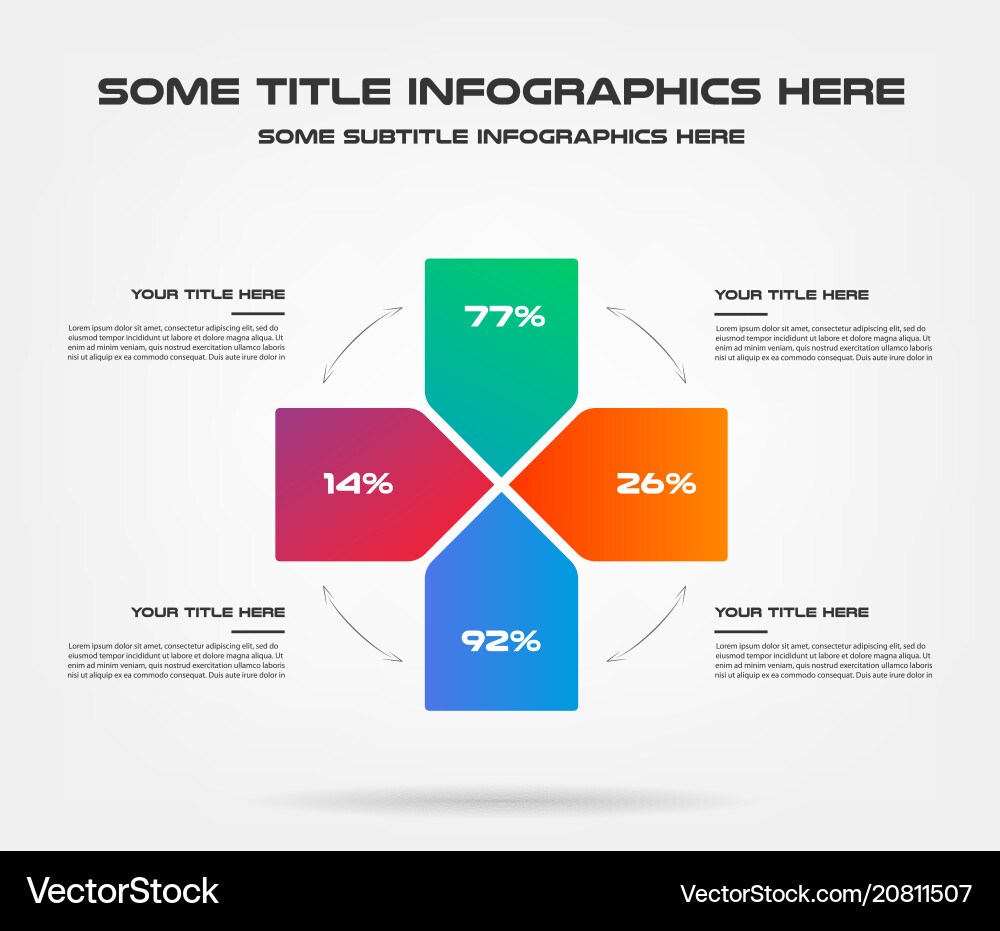 Percentage Chart Infographics vector image