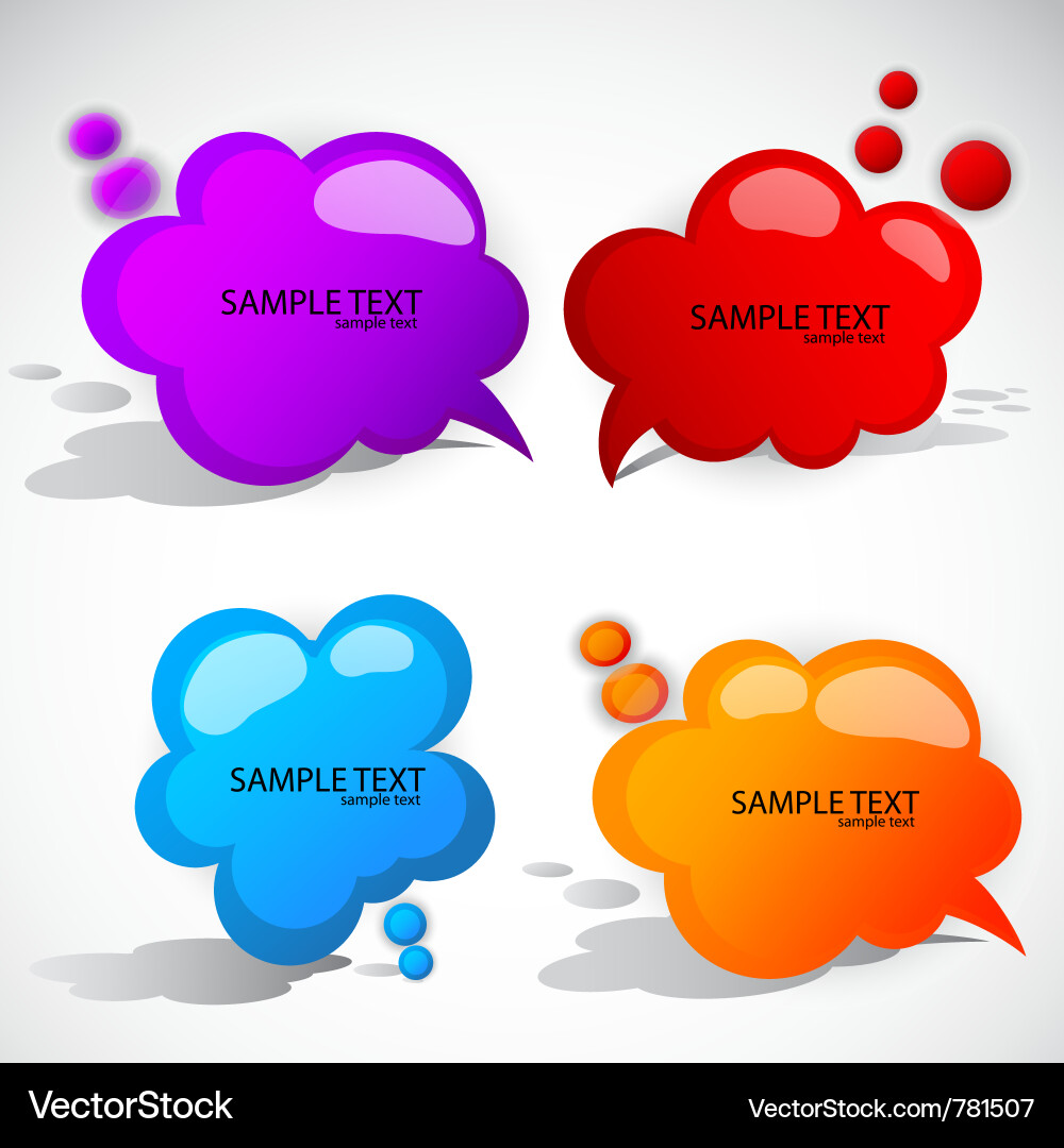 Speech Bubbles - Cloud Pattern vector image