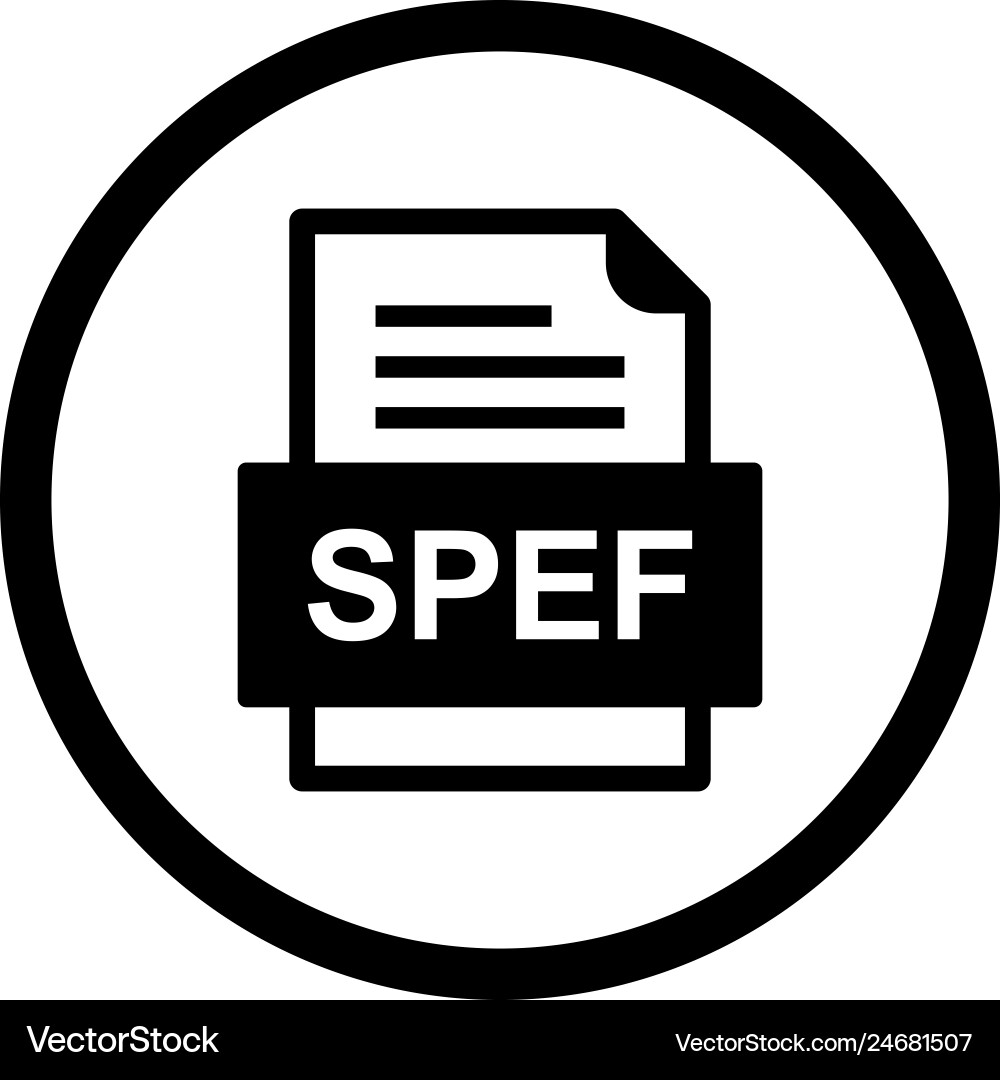 Spef file document icon Vector Image