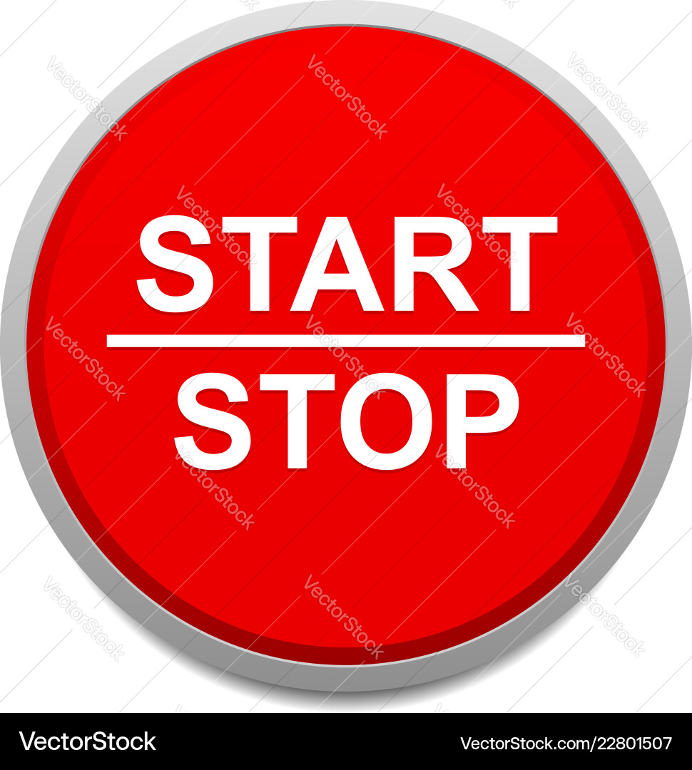 Start and stop button Start and stop button vector image