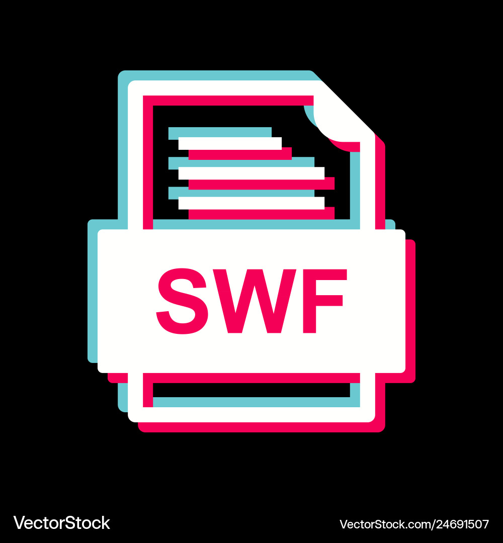 Swf file document icon Vector Image