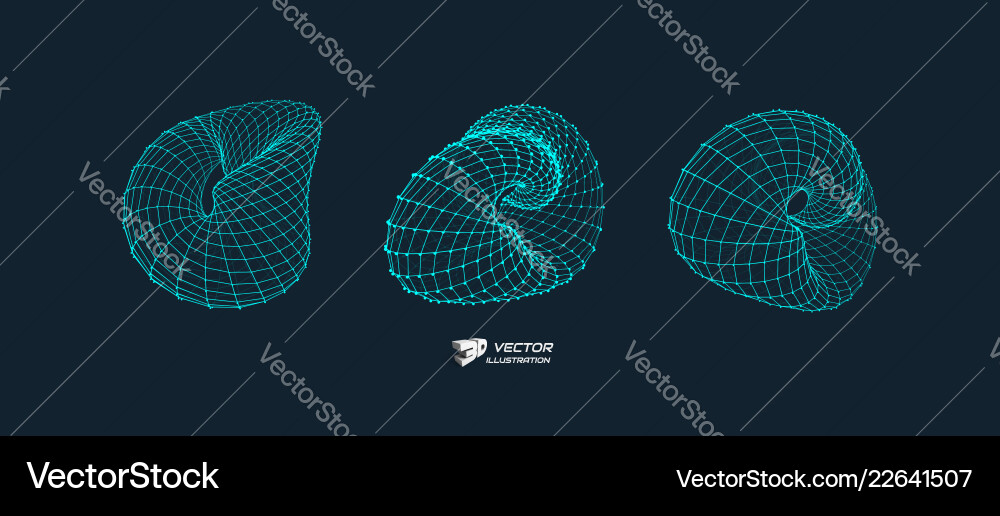 Wireframe Objekt mit Linien und Punkten abstrakt 3d Wireframe Objekt mit Linien und Punkten abstrakt 3d vektorbild