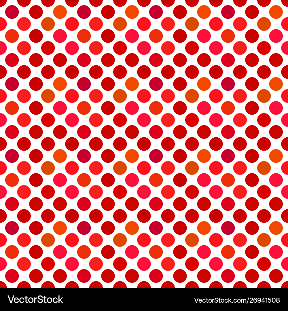Abstract seamless red circle pattern background vector image