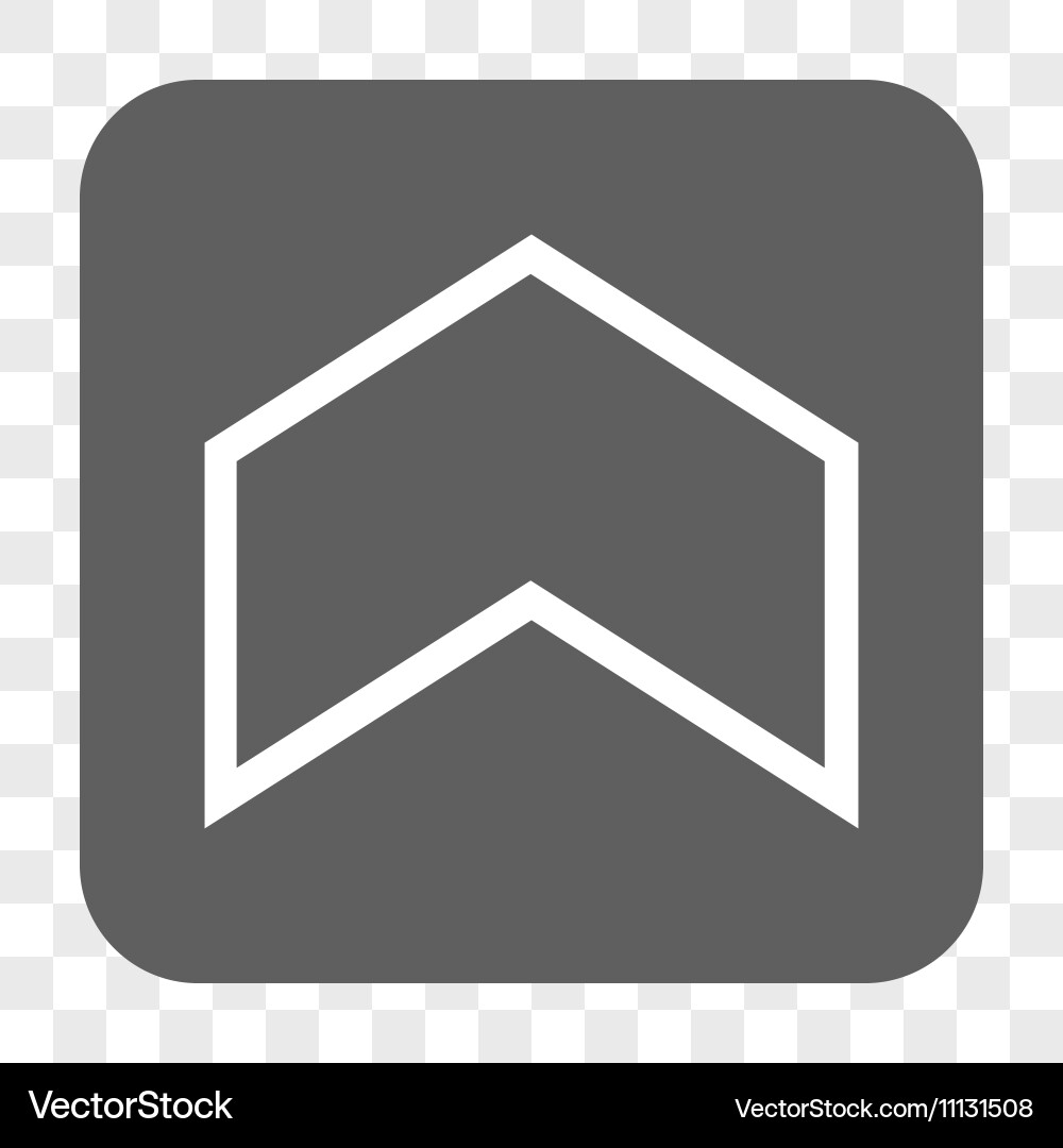 Arrowhead up rounded square button Vector Image