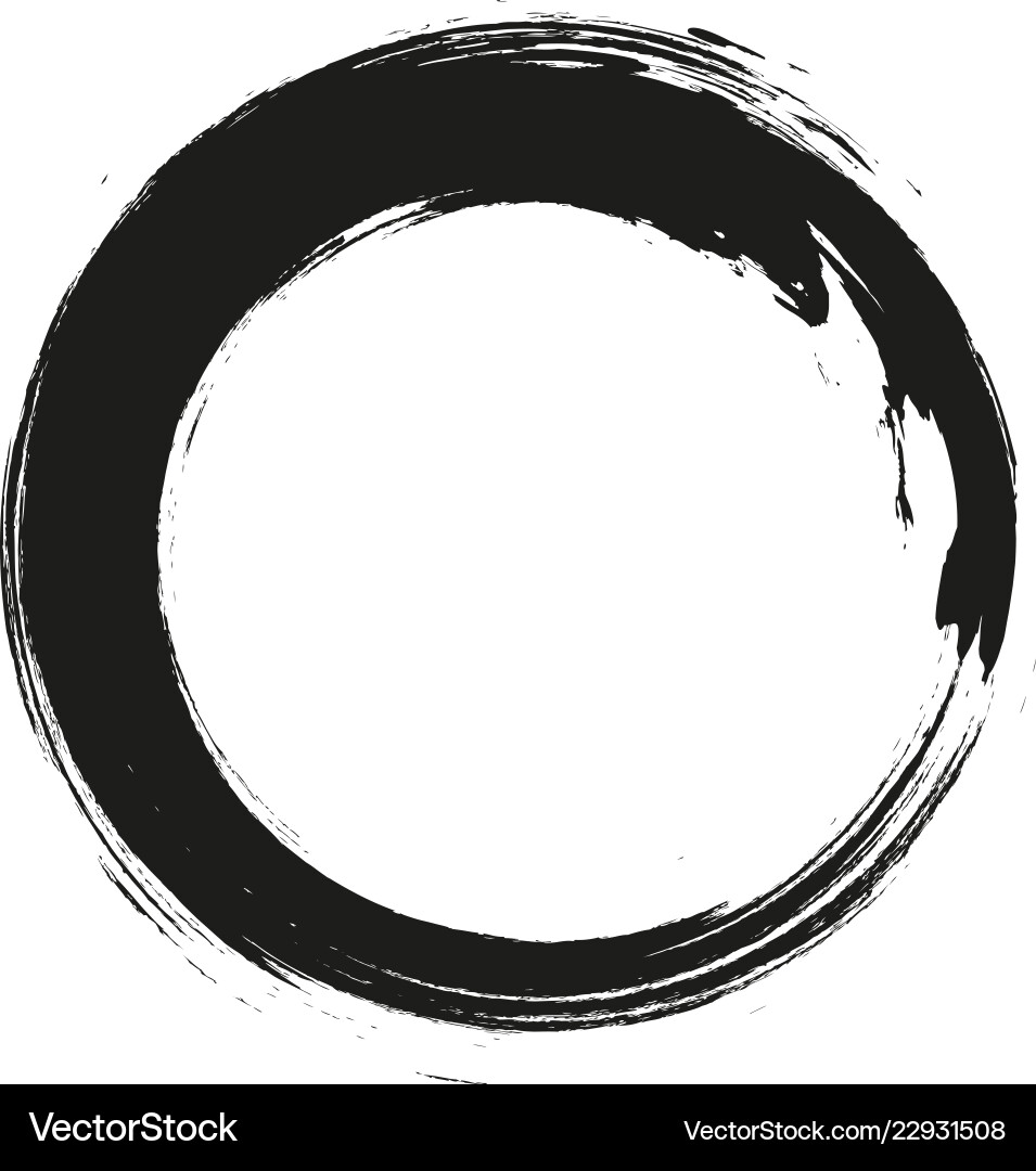 Brush strokes circles of paint on white Brush strokes circles of paint on white vector image