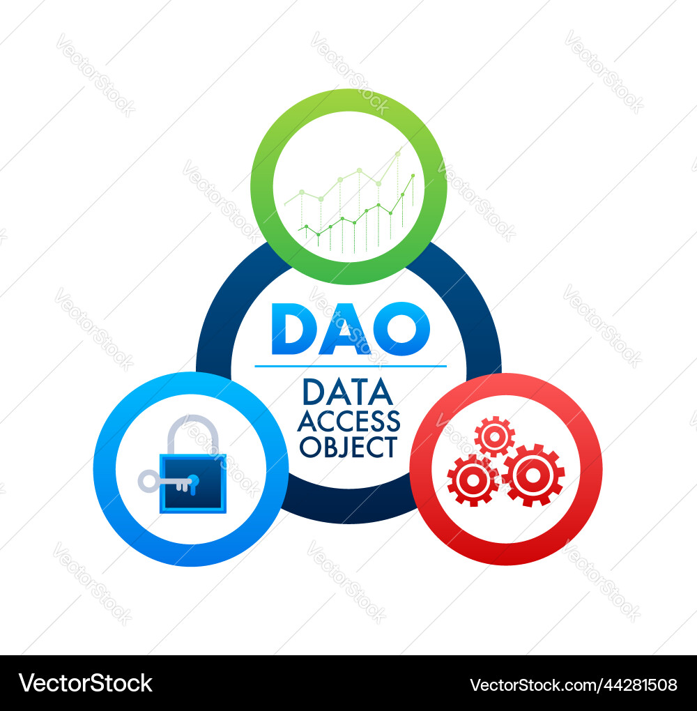 Dao - data access object business concept Vector Image