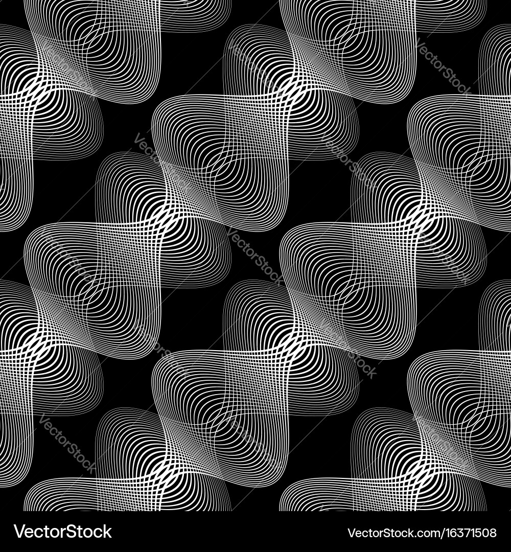 Design seamless monochrome waving pattern vector image