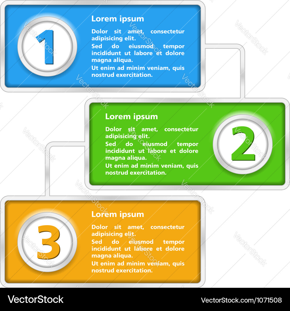 Diagram Template with Three Elements Vector Image
