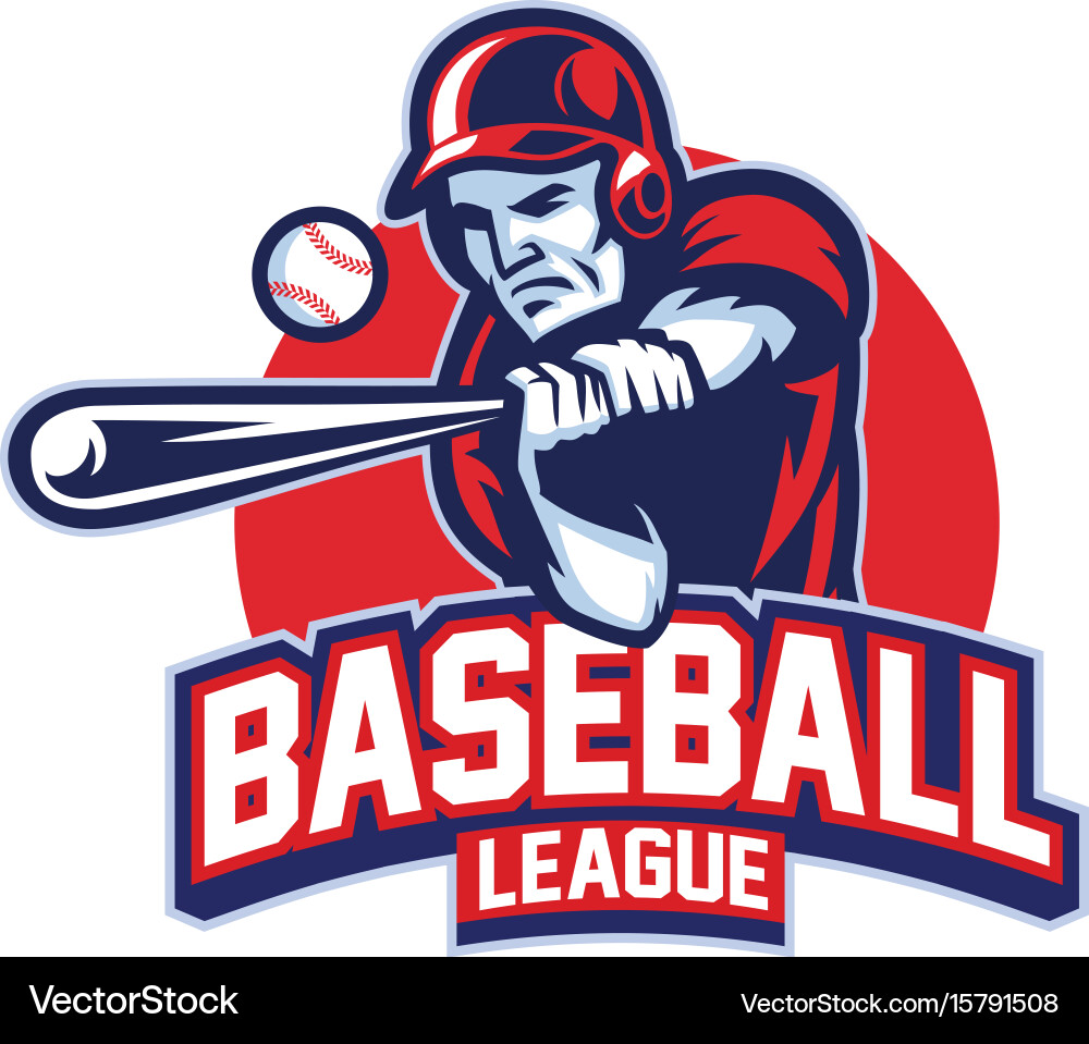 Dynamic Baseball Player vector image
