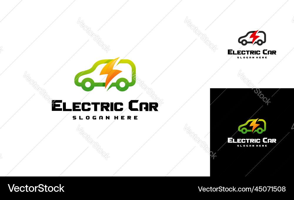 Elektroauto Logo Designs Konzepttechnologie Elektroauto Logo Designs Konzepttechnologie vektorbild