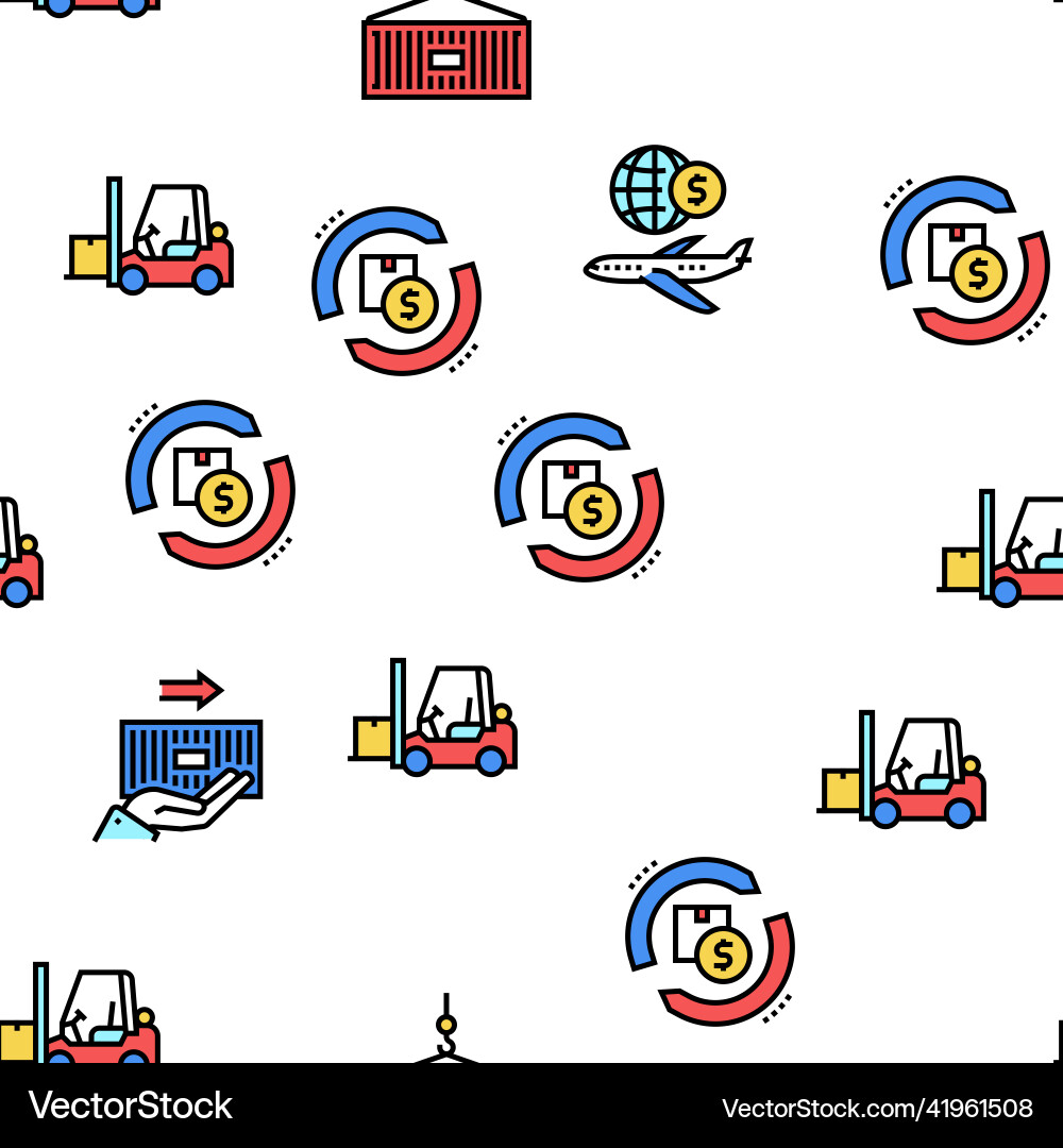 Export import logistic seamless pattern Vector Image