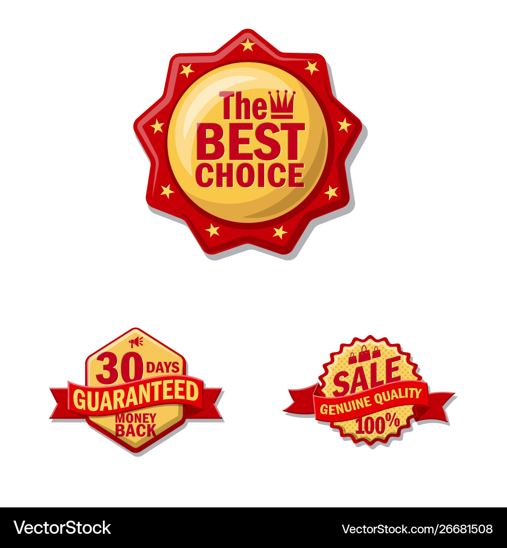 Isolated object emblem and badge sign set Isolated object emblem and badge sign set Vector Image