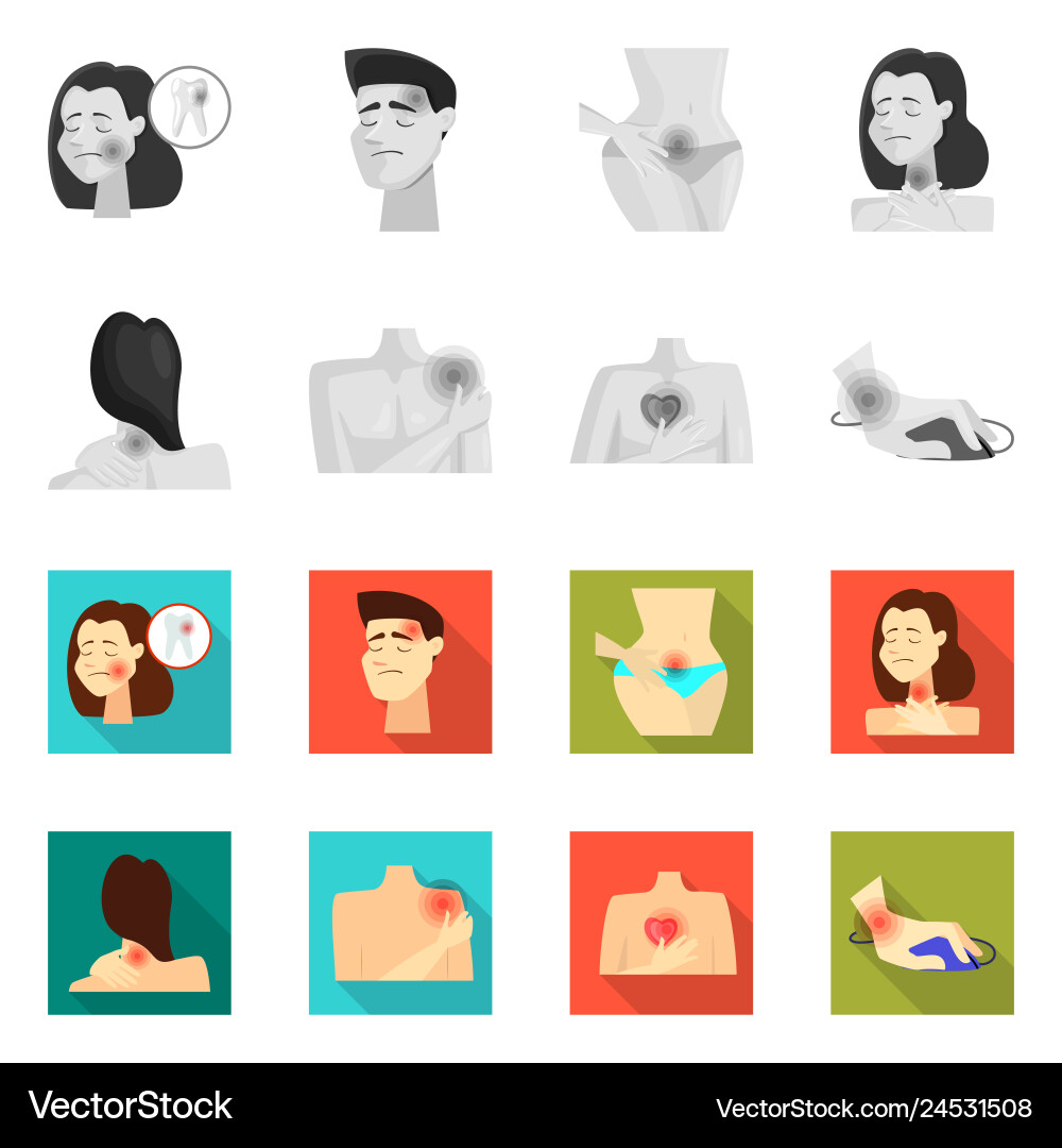 Isolated object of hospital and rendering symbol Isolated object of hospital and rendering symbol vector image