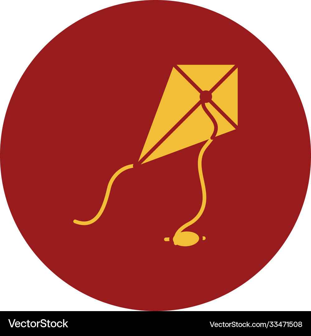 Kite icon image block style Vector Image