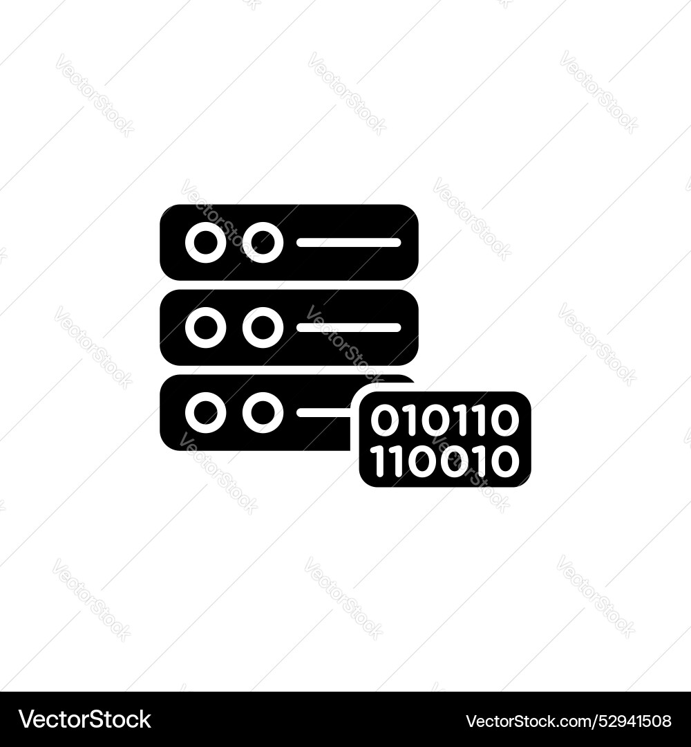 Master data icon set management server Master data icon set management server vector image