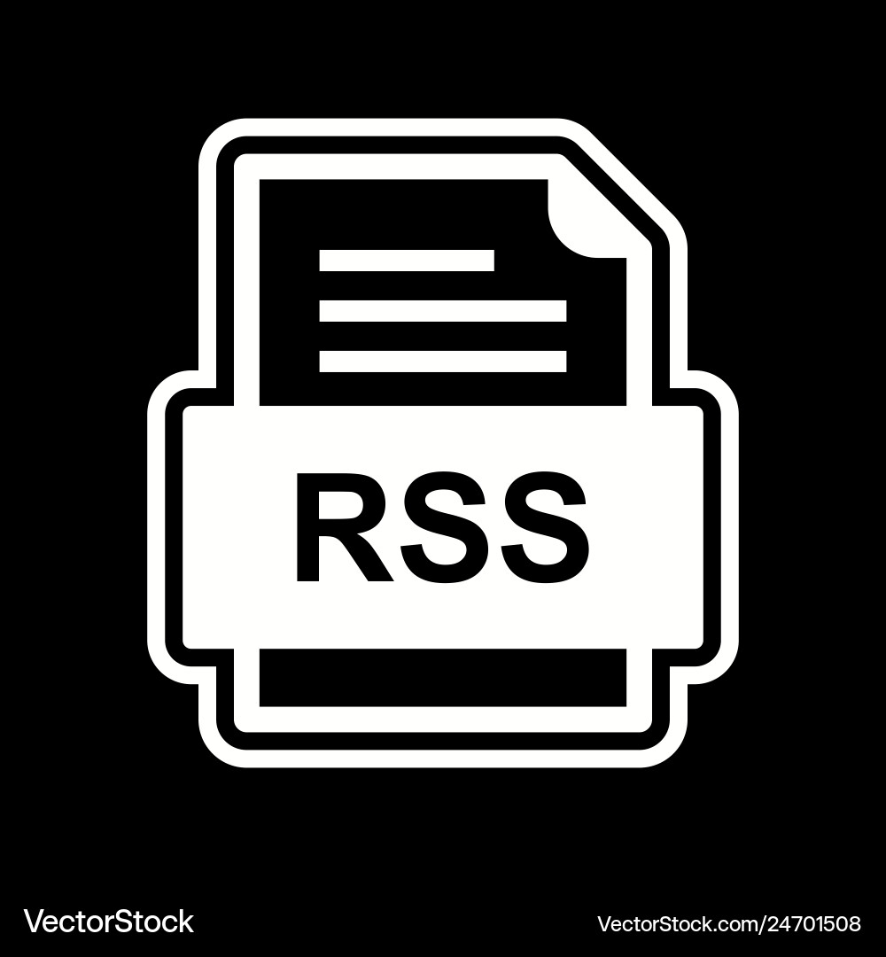 Rss file document icon Vector Image