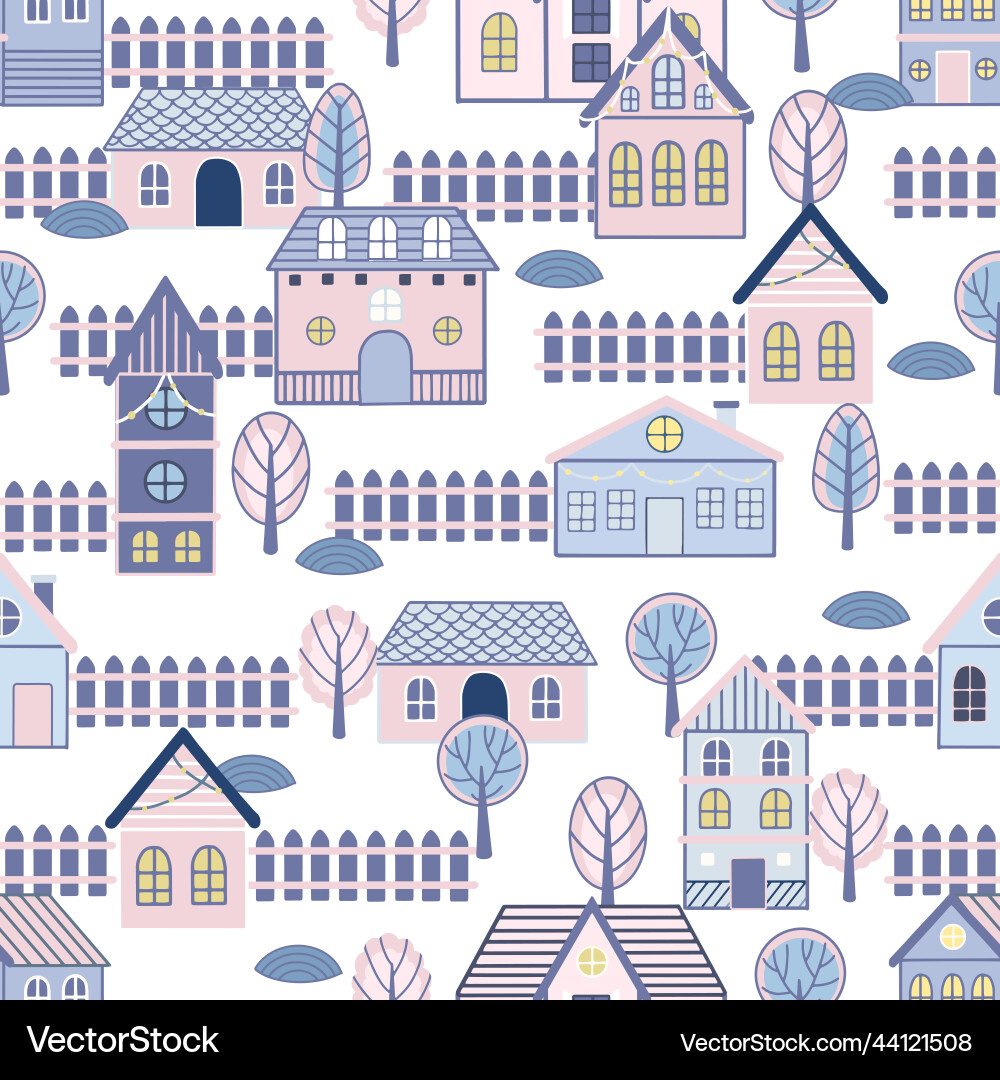 Seamless pattern with hand drawn tree Seamless pattern with hand drawn tree vector image