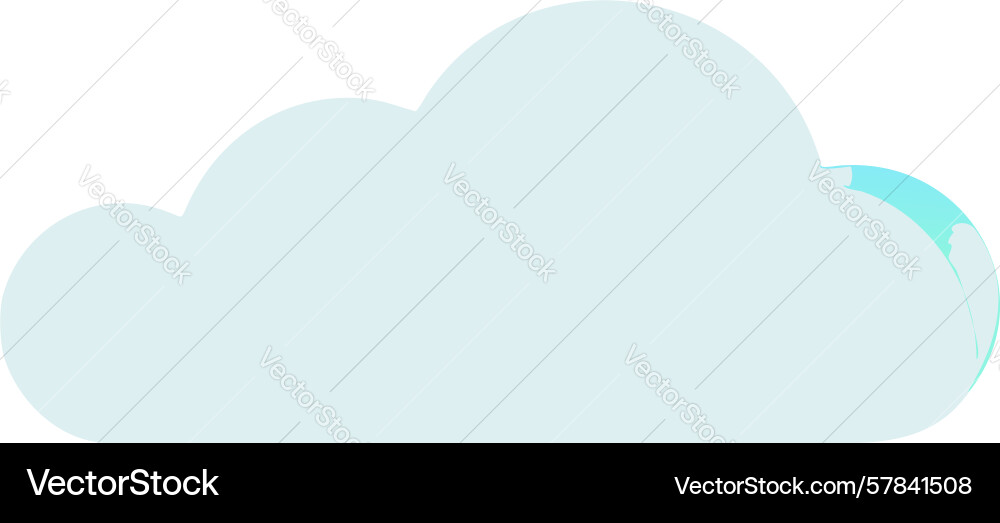 Simple cloud outline minimalist design element Vector Image