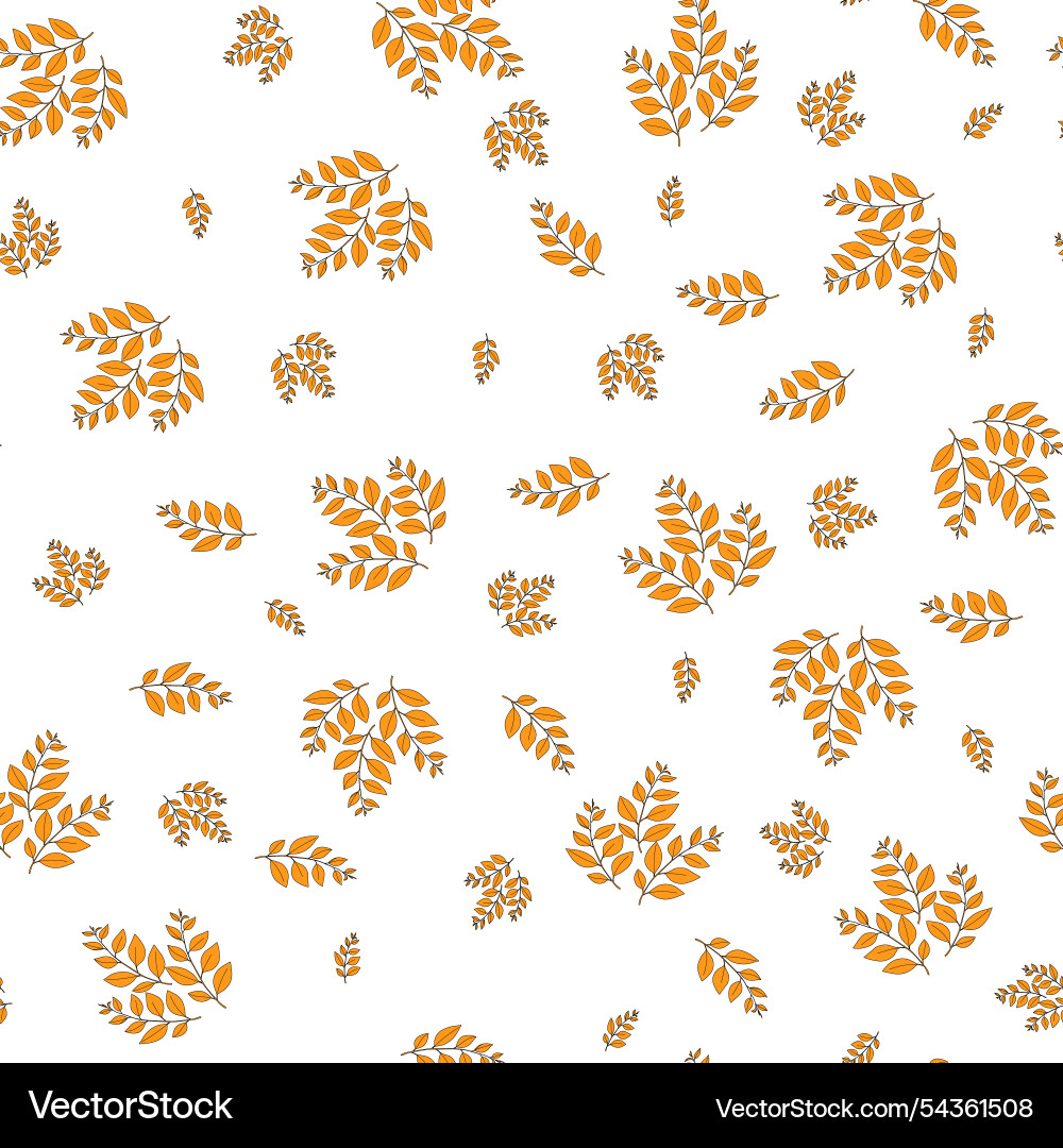 Spring seamless pattern with black and orange Spring seamless pattern with black and orange Vector Image