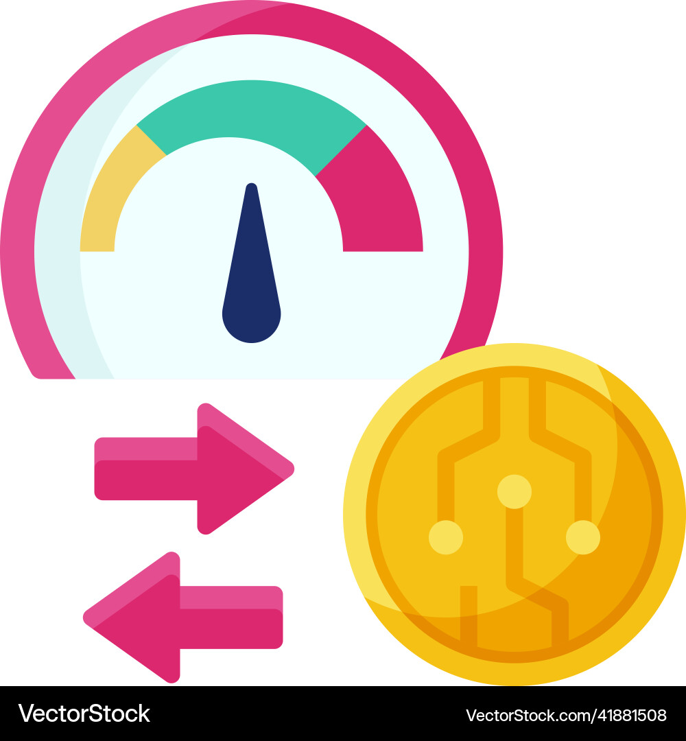 Transaction speed icon crypto related – Royalty-Free Vector | VectorStock