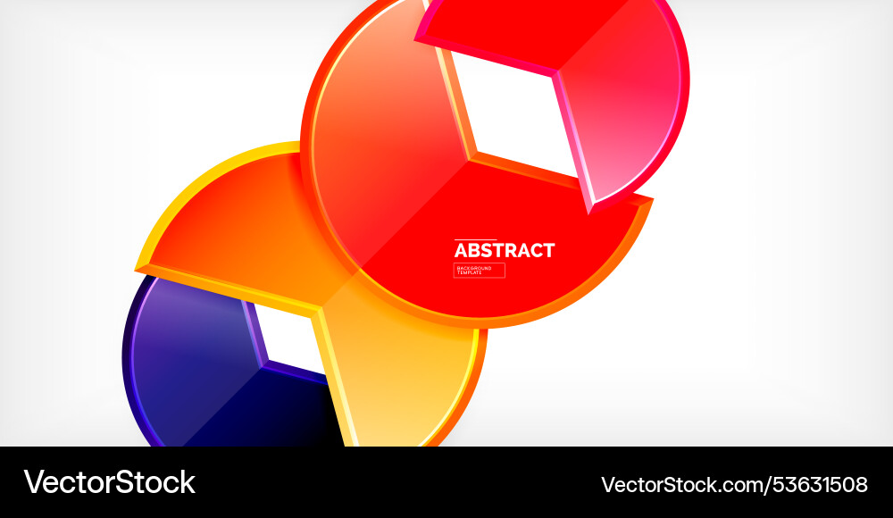Trendy round shapes with triangular angle design Vector Image