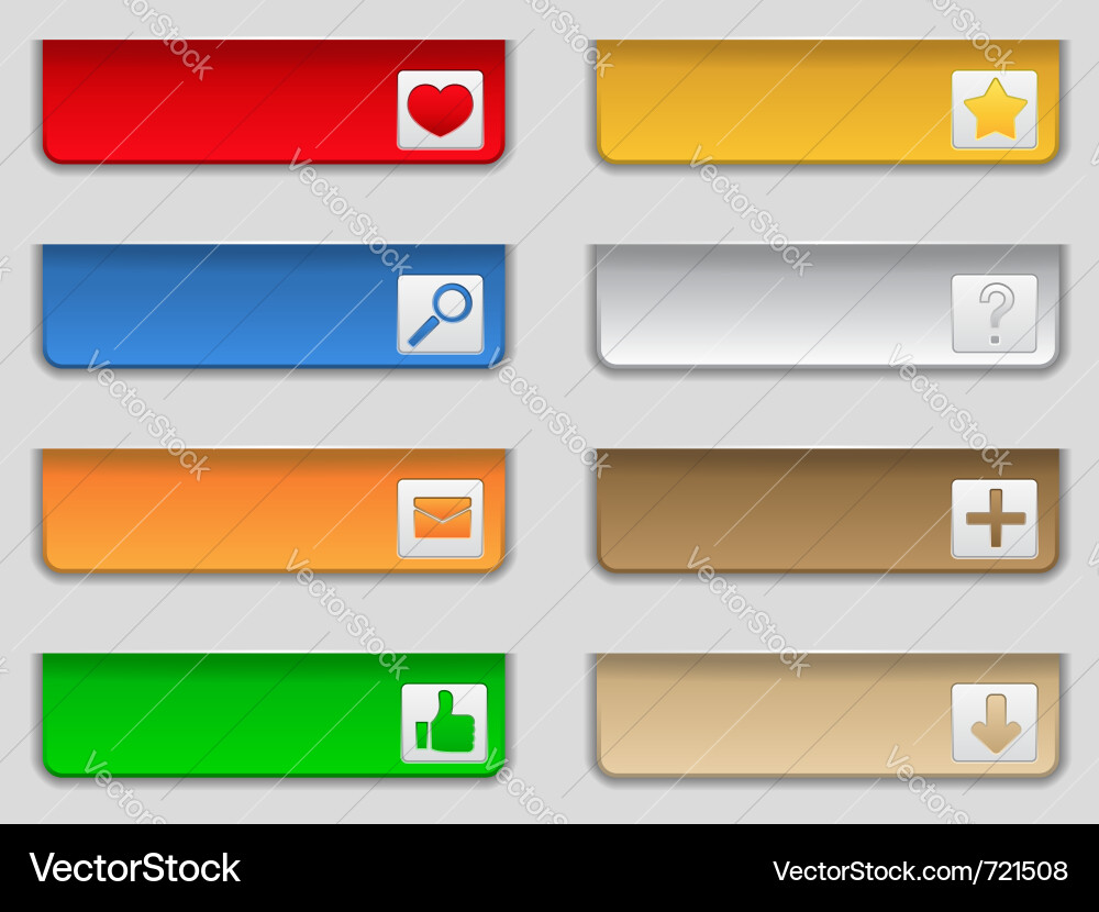 Web buttons Vector Image