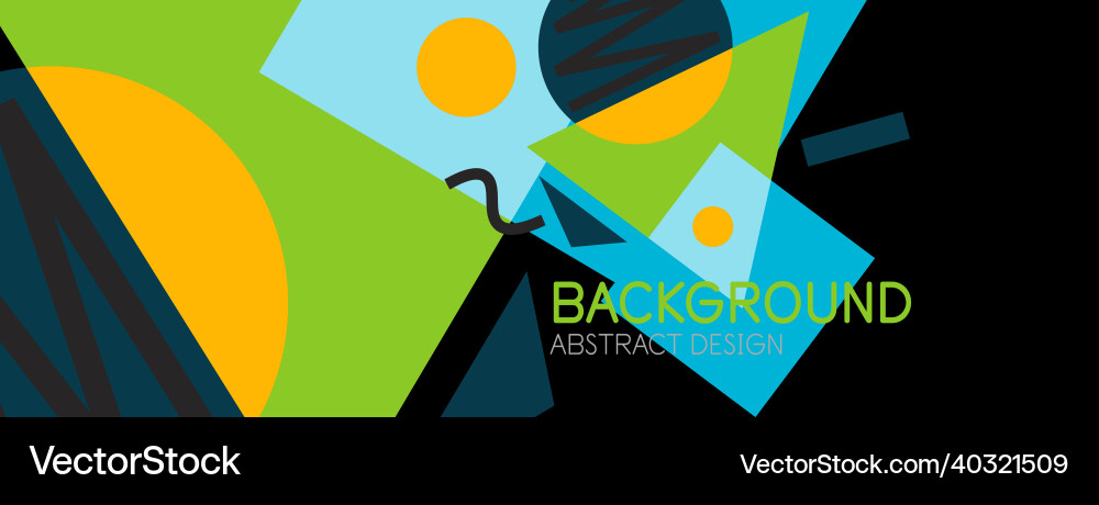 Abstract background blocks lines triangles vector image