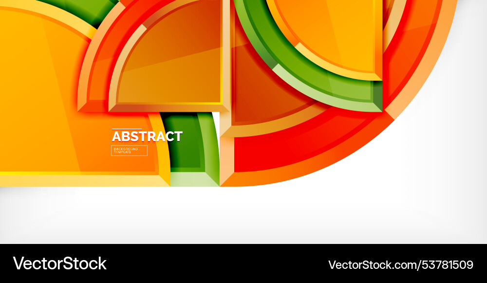 Abstract background - circles and round triangles Vector Image