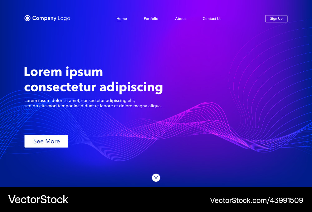 Abstract background website landing page template Abstract background website landing page template vector image