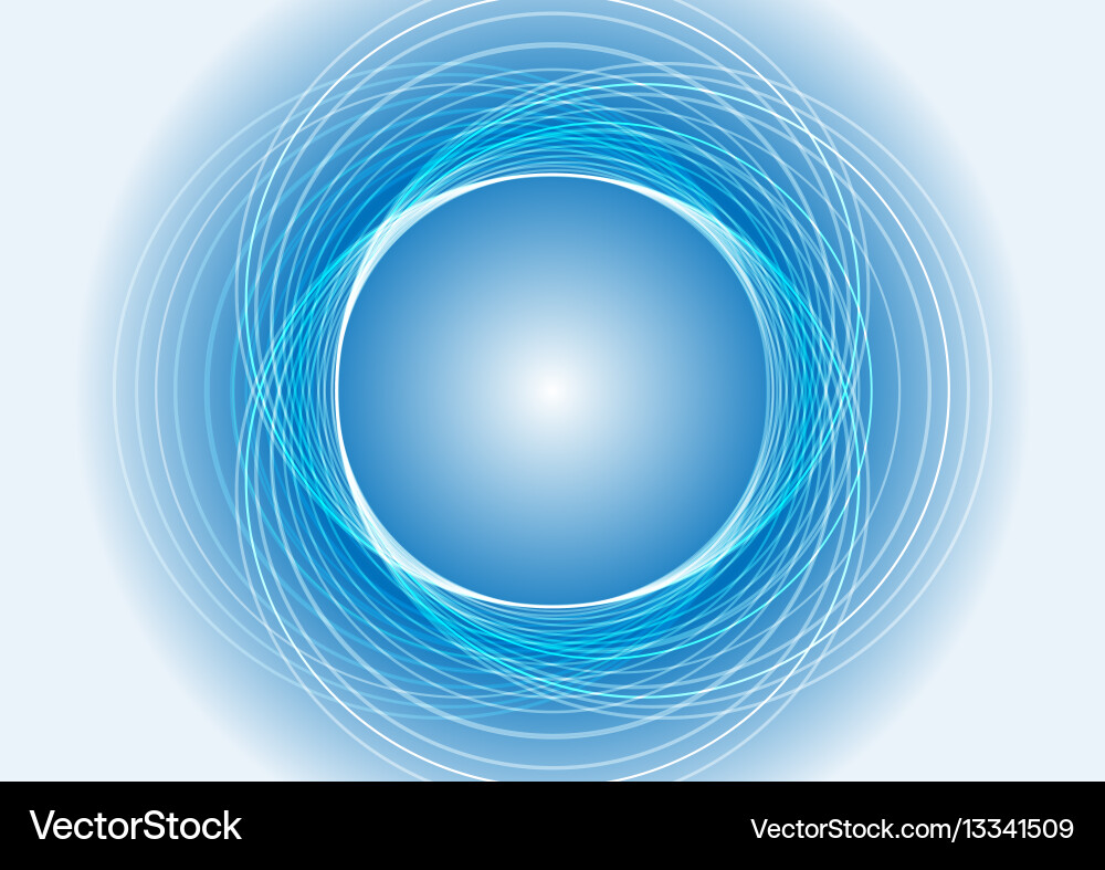 Abstract blue light circle background Royalty Free Vector
