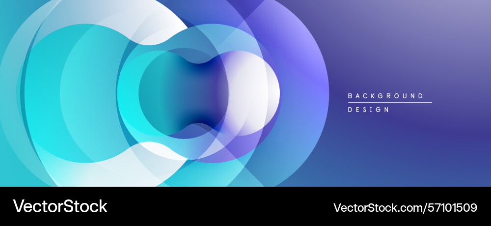 Abstract circles overlap creating fluid shapes Abstract circles overlap creating fluid shapes Vector Image
