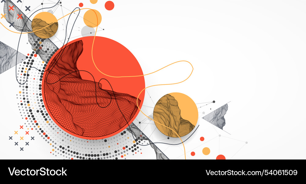 Abstract wave is made in a frame style with half Abstract wave is made in a frame style with half vector image