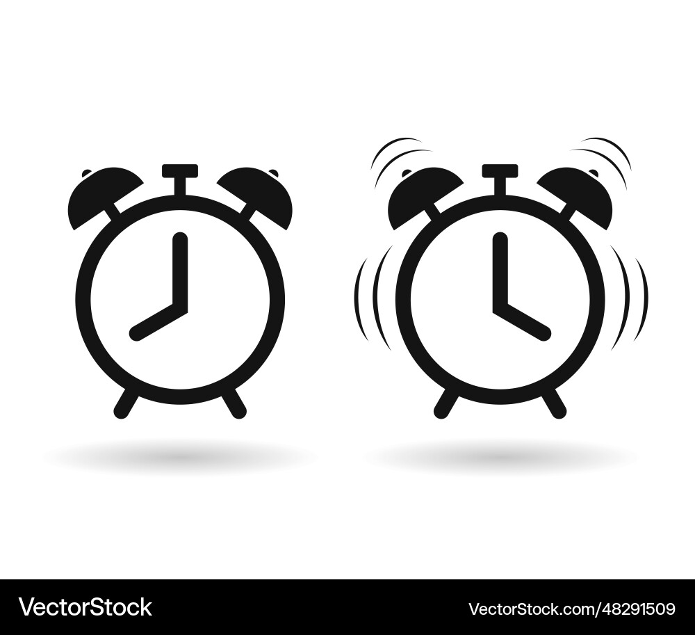Alarm clock icon or simple outline style Alarm clock icon or simple outline style vector image