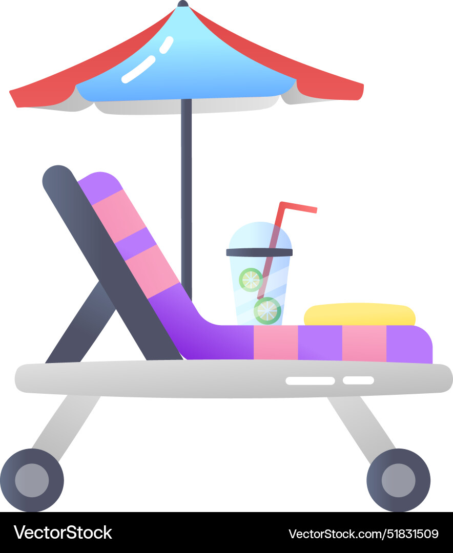 Beach bed Royalty Free Vector Image - VectorStock