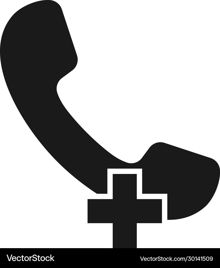 Call icon with add sign and new plus Vector Image